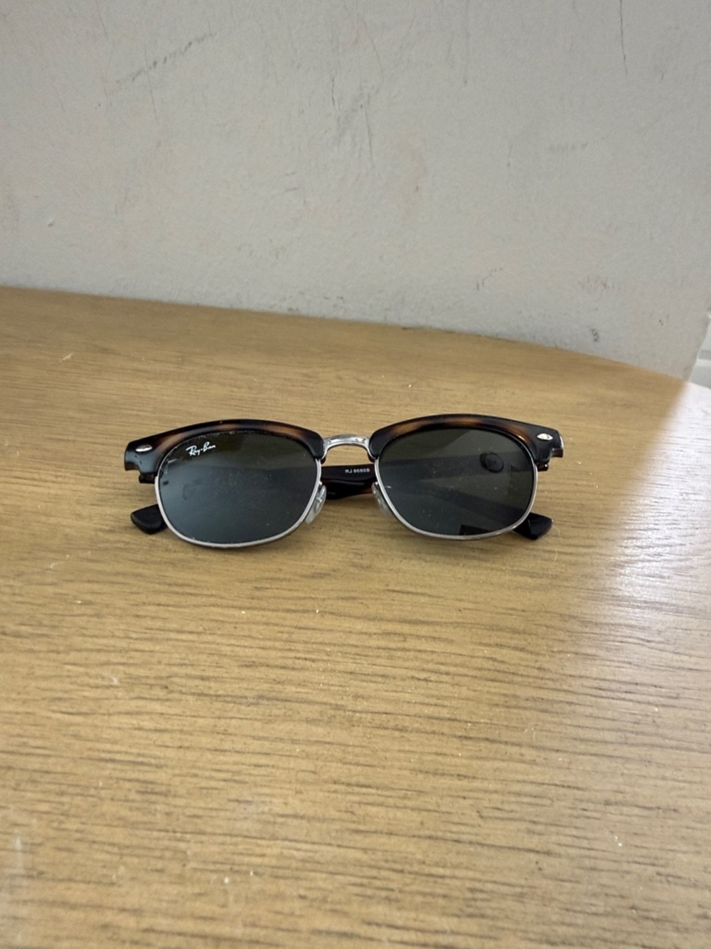 Ray-Ban Clubmaster Jr Style Sunglasses - Tortoise Frame with Dark Lenses